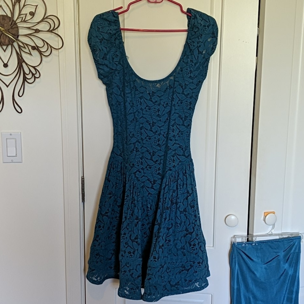 Blue Lace Betsey Johnson Party Dress